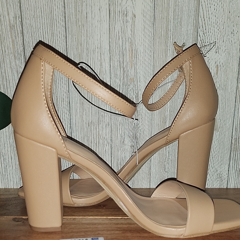 A New Day Tan Block Heel Heels